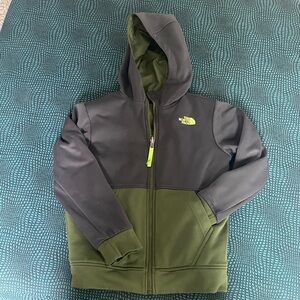 The North Face Olive and Gray reversible insulated jacket